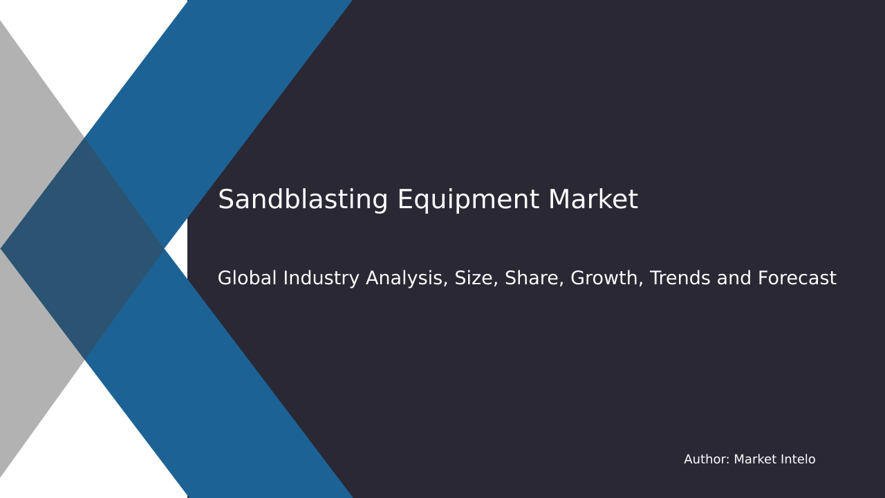 Sandblasting Equipment Market Research Report 2033